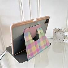 1 buah Casing Tablet Motif Kotak-kotak Pastel Bintang yang Dapat Diputar 360° dengan Sudut Pandang Multi-Angle dan Stand Gaya Buku, Kompatibel dengan iPad A16 2025, Kompatibel dengan Galaxy Tab S9 FE/S8 Plus/S7/S10, Kompatibel dengan Oppo Pad, Kompatibel dengan Matepad, Kompatibel dengan Vivo Pad, Kompatibel dengan Honor Pad, Kompatibel dengan Lenovo Xiaoxin Pad - MultiWarna - View 5