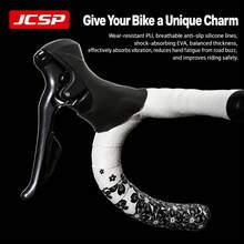 2 Rolls/Box Sakura Anti-Slip Bicycle Handlebar Tape, 6 Colors Optional Personalized Pattern Breathable Sweat-Proof Anti-Slip Shock-Absorbing Bicycle Handlebar Wrap, Self-Adhesive Handlebar Tape To Improve Control And Comfort, Suitable For All Road Bikes And Mountain Bikes And Other Bicycle Models (Includes Dust-Proof Bar End Plugs) - Cherry Blossom - View 5
