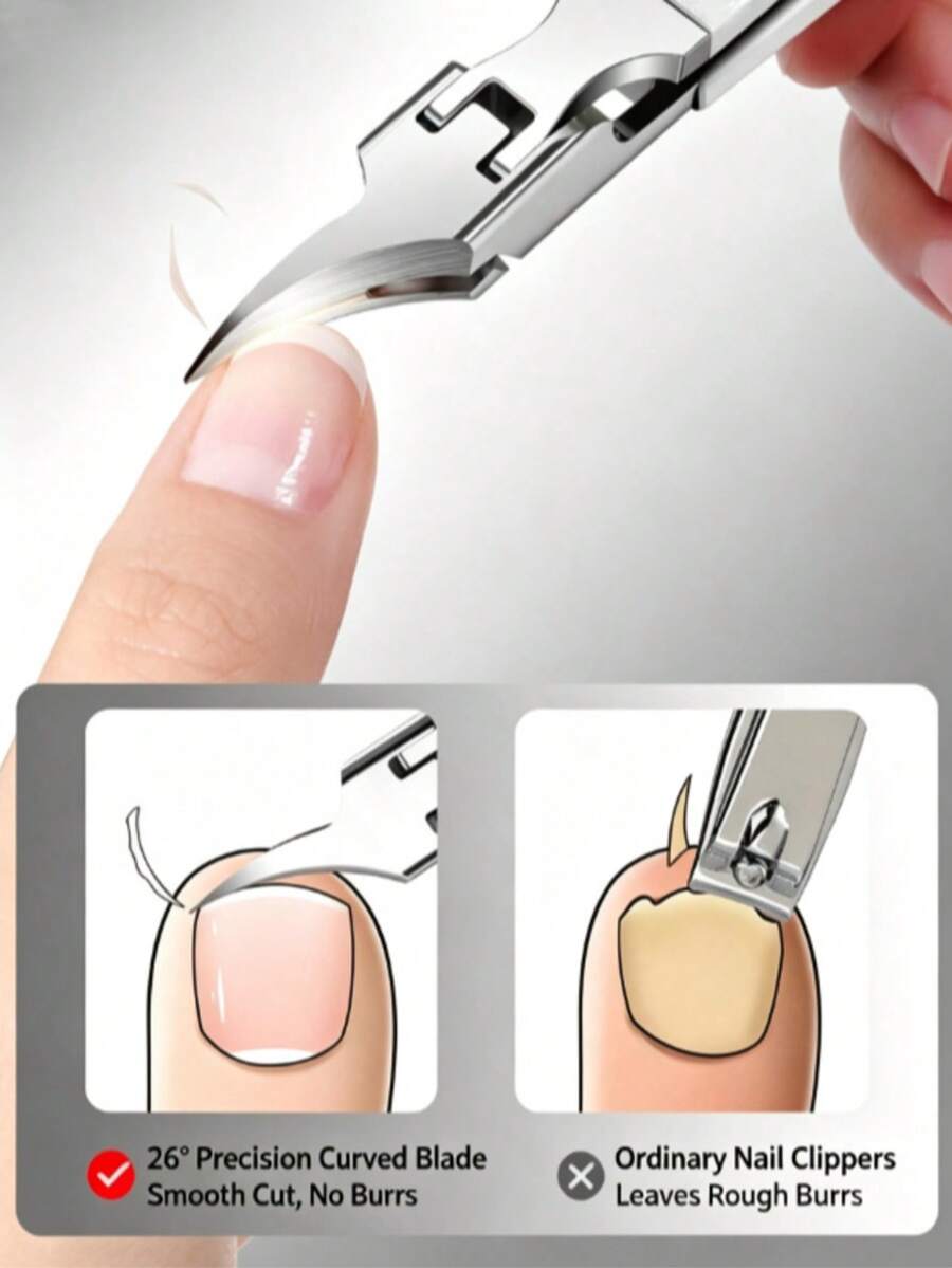 Super Pointed Woodpecker Nail Clipper, Oblique Mouth Stainless Steel Large Opening Nail Clipper, Nail Groove Clipper For Home Manicure