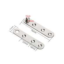 2pcs Stainless Steel One-Way Pivot Hinges, Flip Door Top And Bottom Rotating Hinges - 2 Pairs - View 3