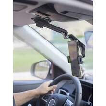 Soporte universal para telfono en parasol de coche - Clip antideslizante de cocodrilo con almohadilla de silicona, fijacin segura; Rotacin multifuncio - A - Ver 2