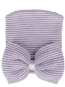 YIYIQCSJ 1pc Baby Newborn Hat Set Striped Pattern Bowknot Decor Cute Brimless Soft Hat Suitable For Baby Girls Boys 0-3 Months - Multicolor - View 11