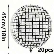 5/10/20pcs [10 Inch, 18 Inch, 22 Inch] Silver Disco Theme Balloons, Christmas Decoration, Inflatable Supplies, Suitable For Birthday Party, Anniversary And Celebration Backdrop - Multicolor - View 21
