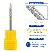 1/2/4/5PCS Professional Nail Drill Bit Cone Carbide Manicure Drill For Electric Milling Cutter Nail Files Buffer Nail Art Equipment Accessory - Silver - View 11