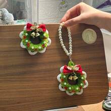 1 buah/5 buah Dekorasi Karangan Bunga Mini, Ornamen Gantung Kecil untuk Pesta Rumah Dalam Ruangan, Dekorasi Gantung dan Ornamen Meja Serbaguna, Aksesori Dekorasi Ruangan dan Pohon Natal, Cocok untuk Perayaan Liburan - Hijau - View 7