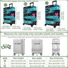 1PC, Flat Print Design, Luggage Cover (Only Luggage Cover, Luggage Not Included), Suitable For 20 To 30 Inch Luggage, Made Of Thickened High-Quality Fabric, Essential Accessory For Your Travel And Checked Luggage. - Multicolor - View 4