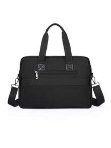 Men's Business Oxford Fabric Handheld Briefcase, Wear-Resistant Large Capacity Detachable Shoulder Strap Crossbody Bag, Workplace Commute Travel Storage A4 Document Laptop Bag, Minimalist Business Commuter Shoulder Bag - A - View 10