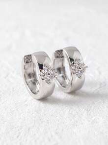 1 Pair Moissanite Earrings: Minimalist Elegant Clover Earrings, Suitable For Women's Daily Wear And Attending Parties - Four-leaf Clover Mozzarella Earrings - View 6
