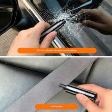 2-In-1 Car Window Breaker With Seatbelt Cutter, Portable Multi-Function Vehicle Emergency Tool For Cars - A - View 3