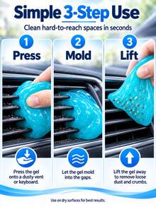 1pc Large Capacity Multi-Purpose Car Cleaning Gel,Car Interior Cleaner,Dust Remover Crevice Cleaner,Car Vent Cleaner,Keyboard Cleaner,Cleaning Putty For Computers,Laptops,Cameras,Desktops,Car Interior,Auto Detailing Tool,Household Cleaning Accessory - Multicolor - View 4