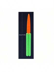 1pc Luminous Radish Toy, Fidget Balisong Trainer, Glow In The Dark Plastic Swing Knife, Stress Relief Novelty Hand Spinning Toy For Teens - Multicolor - View 8