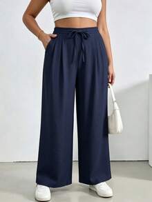 Plus Size Pants - Blue - View 4