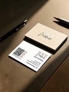 500/1000PC Double-Sided Customized Business Cards, Personalized QR Code Business Cards, Customizable Printing Of Name, Phone, Address, Logo, Text Information, Professional Business Cards For Workplace, Office, Company Employees, Business Marketing, Social, Personal Promotion - Customized Business Cards - View 4