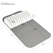 Giá cắm dao silicone 11 khe, kệ lưu trữ dao để bàn bếp, giá treo dao nhà bếp tiết kiệm không gian - Màu đặc - Xem 6