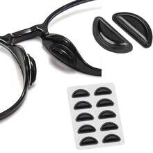 2/5 Pairs Anti-Slip Soft Silicone Self-Adhesive Nose Pads For Plastic Eyeglass Frames, Fashion Glasses (Black/White) - Multicolor - View 16