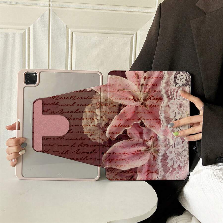 1件書本式支架保護平板電腦保護殼，相容 A16 2025、 Galaxy Tab S9 FE/S8 Plus/S7/S10、Oppo Pad、 MatePad、Vivo Pad、Honor Pad、 Xiaoxin Pad