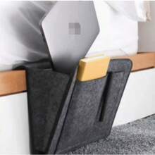 Household Felt Bedside Hanging Organizer, Creative Clip-On Storage Bag For Bedroom Sofa And Student Dorm, Phone And Item Holder - A - View 1