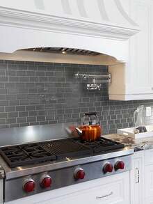 1/10/20pcs 2D Dark Gray Subway Tile Wall Stickers, Waterproof Oil Resistant Vinyl Tiles For Kitchen Backsplash, Bathroom Accent Wall, Easy To Cut & Apply, No Grout Needed,Stain Resistant Peelable Decorative Tile Panels For Indoor Wall Renovation - Irregular Tiles - View 5