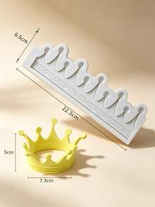 3D Circle Crown Fondant Mold - Silicone Sugarcraft Mold For Fondant, Gumpaste, Polymer Clay - Cake Topper Decorating Tools - Light Grey - View 3