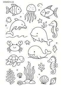 DIY Embroidery Stabilizer, A4 Size Self-Adhesive Water Soluble Non-Woven Auxiliary ,Deep-Sea Fish Design, For Beginner's To Use In Embroidery Projects - 21x29.7cm/8.26x11.7in - View 17