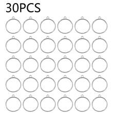 30pcs Minimalist 2.83g Thickened 28MM Outer Diameter 25MM Inner Diameter 4MM Thickness Round Resin Mold Pendant For Handmade DIY Necklace, Bracelet, Earring Jewelry Making - Silver Gray - View 7