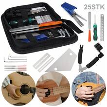25 Piece Guitar Repairing Tool Kit String Changing For Guitar Bass Mandolin Banjo Ukulele Portable Gift For Music Instrument Enthusiasts Guitar Accessories - Black - View 7