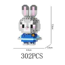 Disney Stitch Judy Nick Building Blocks 302PCS Action Cartoon Character Winnie Piglet Brick Model Disney Princesses Snow White Building Block For Birthday Gifts - Multicolor - View 9