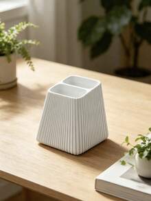 1pc Vertical Stripe Remote Control Holder, Remote Control Storage Box, Decorative Storage Box, Vertical Stripe Design, Easy Access, Suitable For TV, Air Conditioner And Other Home Remote Control Storage, Home Decor, Decorative Item, Storage Box, Dorm Storage, Desktop Organizer, Halloween, Christmas, Wedding - Multi-color - View 11