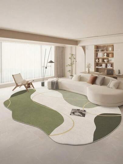 Thickened Living Room Carpet, Asymmetrical Casual Rug, Plush Soft Non-Slip Mat, Entryway Carpet, Multi-Functional Decorative Mat