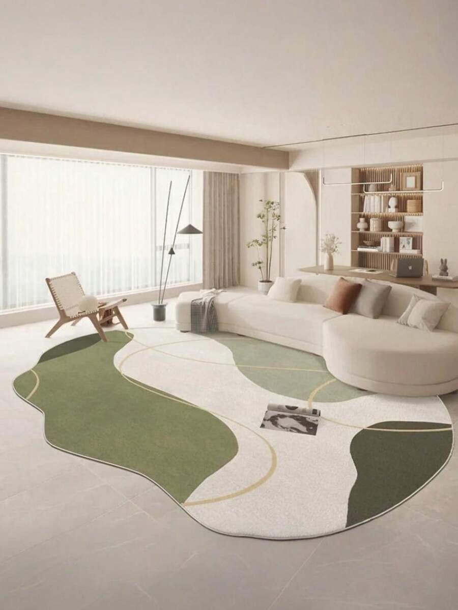 Thickened Living Room Carpet, Asymmetrical Casual Rug, Plush Soft Non-Slip Mat, Entryway Carpet, Multi-Functional Decorative Mat - Multicolor - View 1