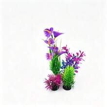 Aquarium Decor Set, Plastic Artificial Grass Decoration For Fish Tank, Realistic Aquarium Plants - C - View 4