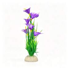 Aquarium Decor Set, Plastic Artificial Grass Decoration For Fish Tank, Realistic Aquarium Plants - C - View 6