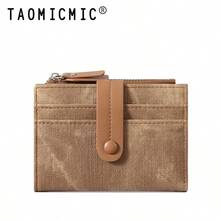 Women's Bifold Short Wallet Canvas With Card Slot ID Window Zipper Coin Purse Classic Vintage Portable For Daily Commute Birthday Gifts - Multicolor - View 15
