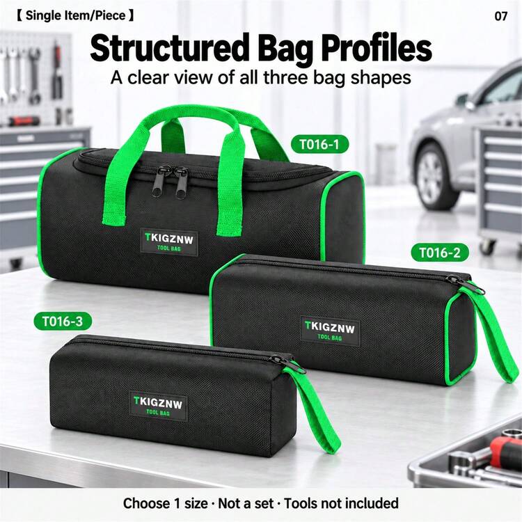 TKIGZNW A016 Compact Hardware Storage Bag,1Pc,Oxford Cloth Hand‑Carry Pouch For Carpenter House Inspector DIY Home Renovation Repair - Black - View 7