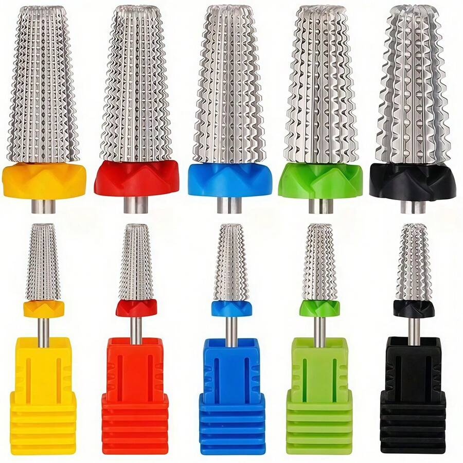 1PC Tungsten Steel Nail File Drill Bit, 5-In-1 For Quickly Removing Nail Gel And Cuticles. - Multicolor - View 1
