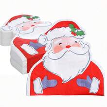 20/40/60Pcs Santa Claus Napkins Cute Santa Claus Disposable Paper Napkins For Christmas Winter Holiday Party Decorations - Santa Claus - View 2