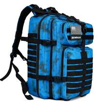 SEYATULLH Ransel Taktis 45L, Tas Olahraga Luar Ruangan, Hiking, Panjat Tebing, Berkemah dengan Kantong Botol - MultiWarna - View 36