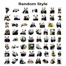 61Pcs Cute Realistic Giant Panda Pattern Sticker Set Waterproof Decor Stickers For Water Bottle Laptop - Multicolor - View 9