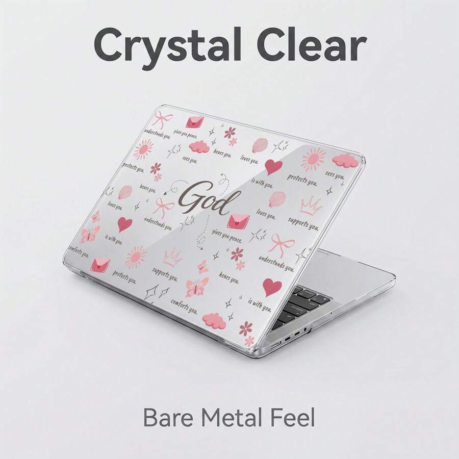 1-Piece Clear Crystal Shockproof Protective Case For MacBook/Matebook,Full Transparent Hard PC Cover With Cooling Vents,Snug Fit Laptop Shell,Compatible With 13 Neo/13.3 Air/13.3 Pro/13.6Air/14.2 Pro/15Air/16.2Pro/D16/14 Ultra - View 1
