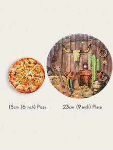 12/24pcs Set Of Plates, Dessert Plates, Western Cowboy Theme Paper Plates, 7-Inch Paper Plates, 9-Inch Paper Plates, Food Plates, Party Trays, Suitable For Receptions, Parties, Picnics And Various Holiday Decorations And Gifts - Multicolor - View 8