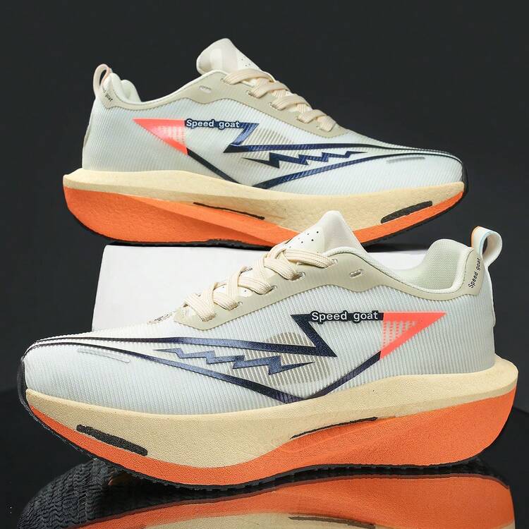 Speed goat 2026 Men's New All-Season Fashion Versatile Mesh Breathable Running Sports Shoes, Ultra-Light Soft Sole Shock-Absorbing Comfortable Hiking Trekking Off-Road Racing Running Shoes - 5577 Orange - View 5