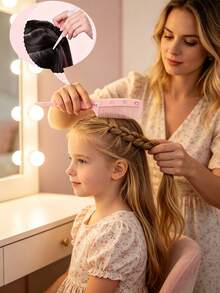 Girl Style Cartoon Pointed Tail Fine Tooth Comb Set With 1000pcs Disposable Rubber Bands, Multi-Color, For Daily Grooming, Stage Hairstyling, Sectioning And Hair Care - Multicolor - View 2
