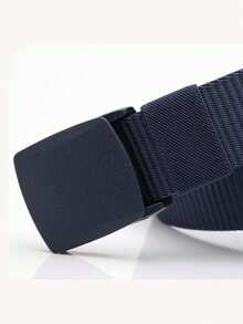1pc Multi-Color Nylon Belt, Unisex Business Versatile Tactical Style, No Metal Plastic Buckle, Student Outdoor Commute Waist Belt - Multicolor - View 5
