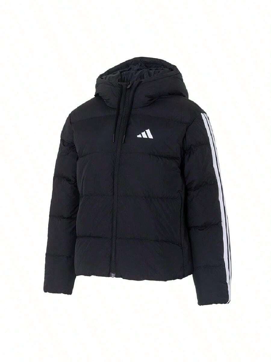 Adidas Women's Cotton & Down ESS 3S P D HO Minimalist Comfortable Down Jacket KH3978 (80% Down, 20% Feather) - Black - View 1