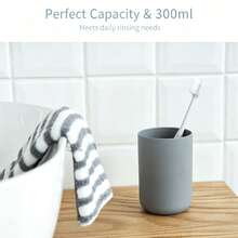 1pc Personalized Customized Minimalist Solid Color Mouthwash Cup, Custom Name Text, Home Bathroom Toothbrush Cup, Student Dorm Single Layer Wash Cup, 300ml Capacity, Shatterproof Non-Slip Odorless, Smooth Body Easy To Clean, Lightweight And Easy To Hold, Essential Daily Bathroom Toiletries - Multicolor - View 4