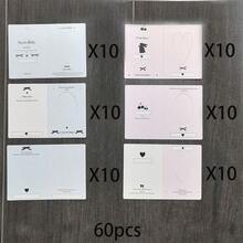 60pcs K-Pop Photo Foldable Card Backs – 3-Inch DIY Packaging Materials Featuring Cute Designs, Heart And Star Patterns; Perfect For Fan Letters, Gifts, And K-Pop Merchandise | Cute Card Designs | Durable Paper - Sets - View 7
