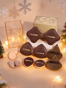 MAANGE Christmas Gift 13pcs Makeup Tool Set, Includes 12pcs Dry/Wet Dual-Use Makeup Sponges + 1 Storage Tube, Soft Skin-Friendly Makeup Sponges, Reusable Makeup Accessories, Suitable For Vanity Storage, Great Gift For Girls. - Multicolor - View 2