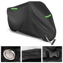 Motorcycle Cover, 500D Black Spray Painted Reflective Electric Scooter Cover, Durable And Suitable For All Seasons, Outdoor Sun Protection, Scooter Cover, Tear-Resistant, Suitable For All Seasons. - Black - View 6