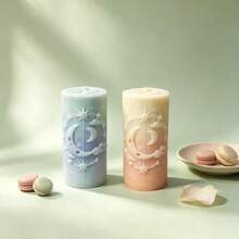 Connected Star Cylinder Silicone Mold DIY Handmade Candle Aromatherapy Plaster Soap Silicone Mold - White - View 5
