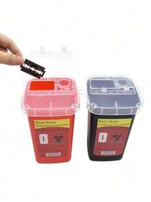 Blade Disposal Box Razor Blade Disposal Box Mini Trash Can Barber Shop Accessories Syringe Needle Waste Collector - Tool Holder - View 5